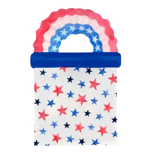 Red, White & Blue Stars Treat Bags with Handles, 6ct. by Makery™
